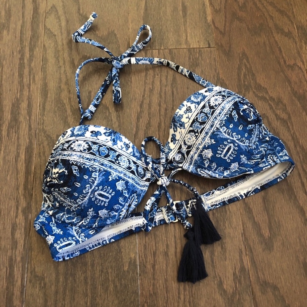 Xhilaration Print Push-up Tie Halter Bikini